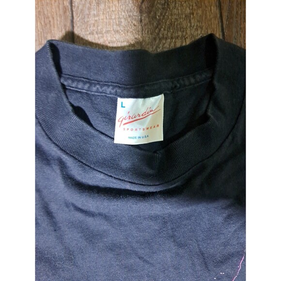 Single Stitch Nashville Shirt Mens L Black Neon Splattered Paint Tourist Tee - Picture 2 of 5